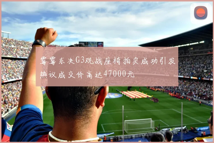 霉霉东决G3观战座椅拍卖成功引发热议成交价高达47000元